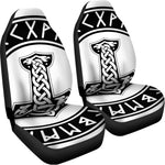 Black And White Mjolnir Print Universal Fit Car Seat Covers