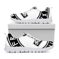Black And White Mjolnir Print White Running Shoes
