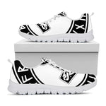 Black And White Mjolnir Print White Sneakers