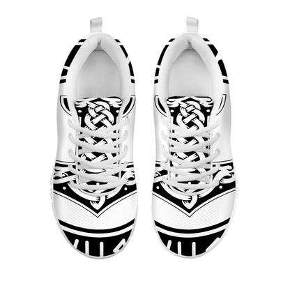 Black And White Mjolnir Print White Sneakers