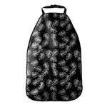 Black And White Monstera Pattern Print Car Seat Organizers