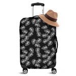 Black And White Monstera Pattern Print Luggage Cover
