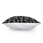 Black And White Monstera Pattern Print Pillow Cover