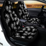 Black And White Monstera Pattern Print Universal Fit Car Seat Covers