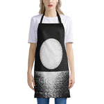 Black And White Moonlight Print Apron