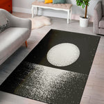 Black And White Moonlight Print Area Rug