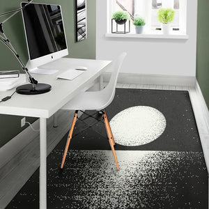 Black And White Moonlight Print Area Rug