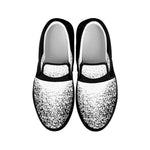 Black And White Moonlight Print Black Slip On Shoes