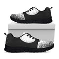 Black And White Moonlight Print Black Running Shoes