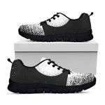 Black And White Moonlight Print Black Sneakers
