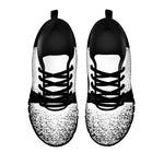 Black And White Moonlight Print Black Sneakers