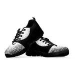 Black And White Moonlight Print Black Sneakers