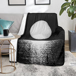 Black And White Moonlight Print Blanket