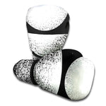 Black And White Moonlight Print Boxing Gloves