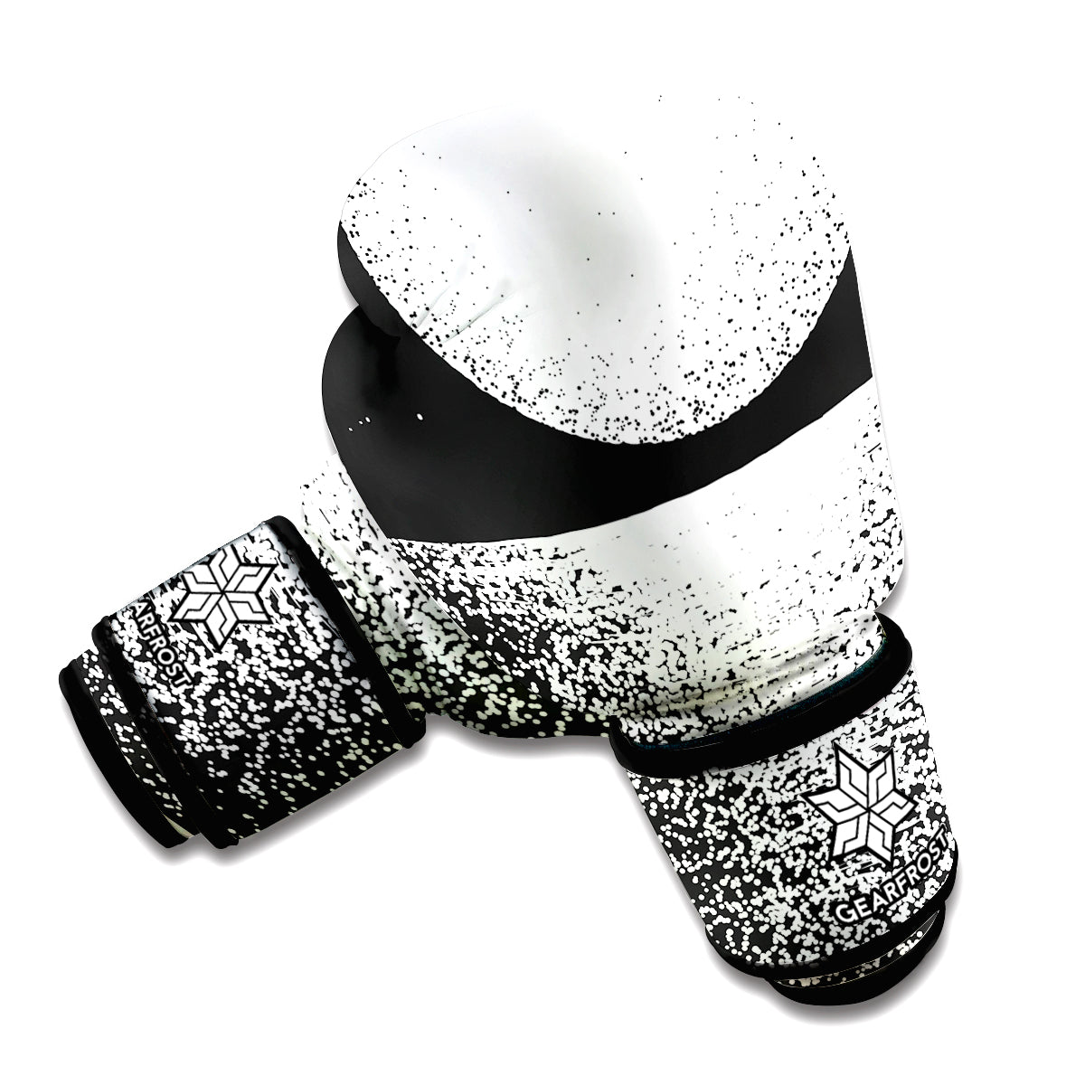 Black And White Moonlight Print Boxing Gloves