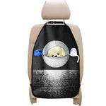Black And White Moonlight Print Car Seat Organizers