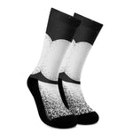 Black And White Moonlight Print Crew Socks