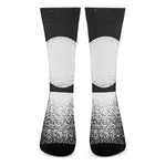 Black And White Moonlight Print Crew Socks