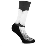 Black And White Moonlight Print Crew Socks