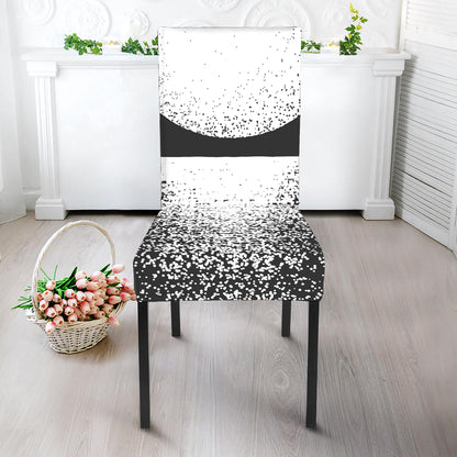Black And White Moonlight Print Dining Chair Slipcover