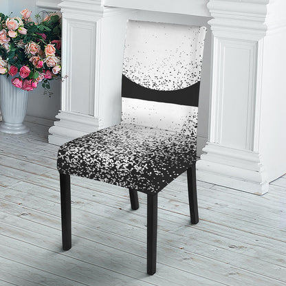 Black And White Moonlight Print Dining Chair Slipcover