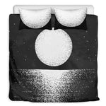 Black And White Moonlight Print Duvet Cover Bedding Set