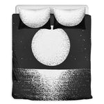 Black And White Moonlight Print Duvet Cover Bedding Set