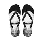 Black And White Moonlight Print Flip Flops