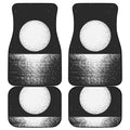 Black And White Moonlight Print Front and Back Car Floor Mats