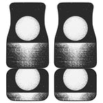 Black And White Moonlight Print Front and Back Car Floor Mats