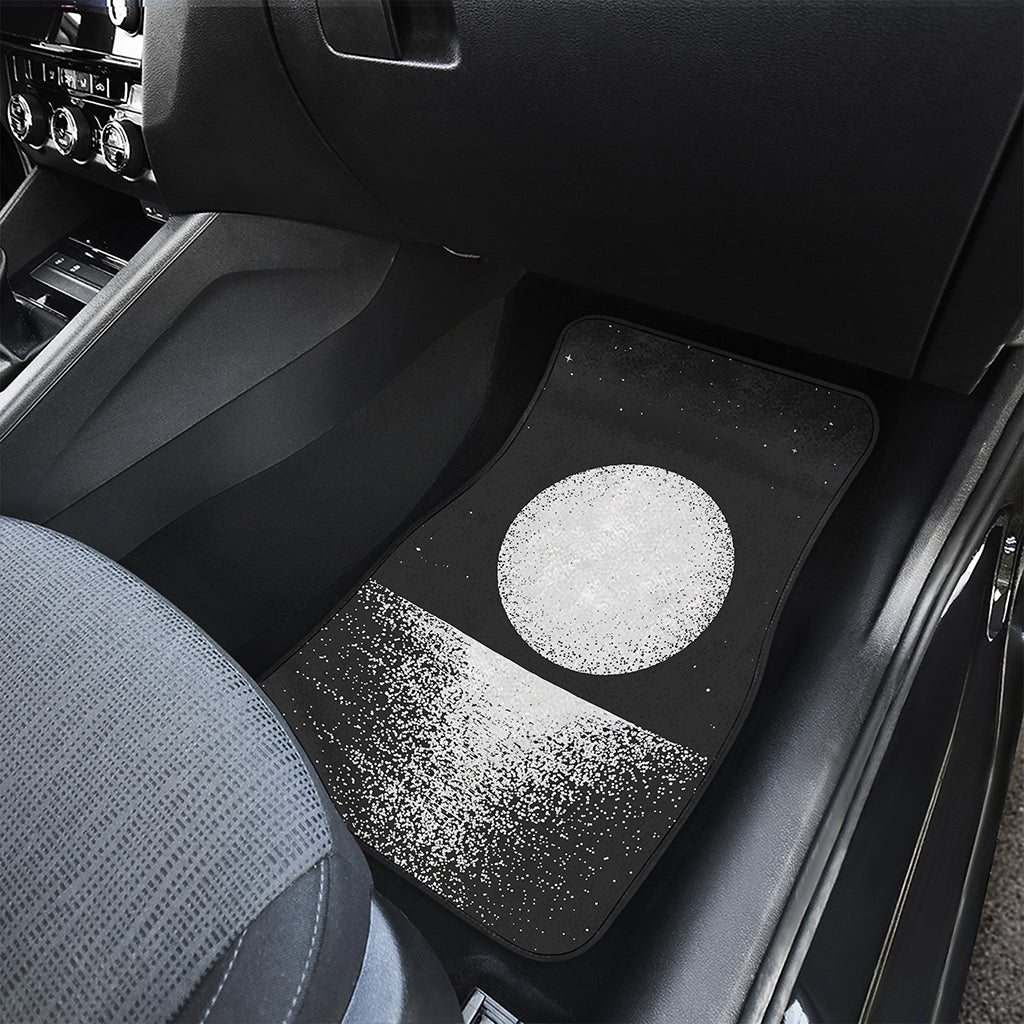 Black And White Moonlight Print Front Car Floor Mats