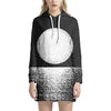 Black And White Moonlight Print Hoodie Dress