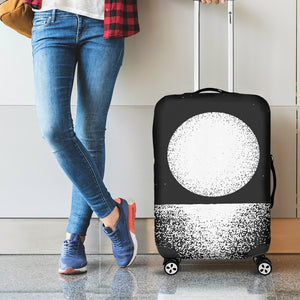 Black And White Moonlight Print Luggage Cover