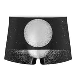 Black And White Moonlight Print Men's Boxer Briefs