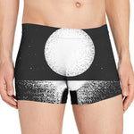 Black And White Moonlight Print Men's Boxer Briefs