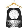 Black And White Moonlight Print Men's Shorts