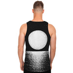 Black And White Moonlight Print Men's Tank Top