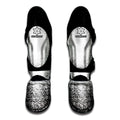 Black And White Moonlight Print Muay Thai Shin Guards