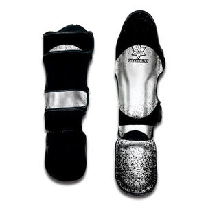 Black And White Moonlight Print Muay Thai Shin Guard