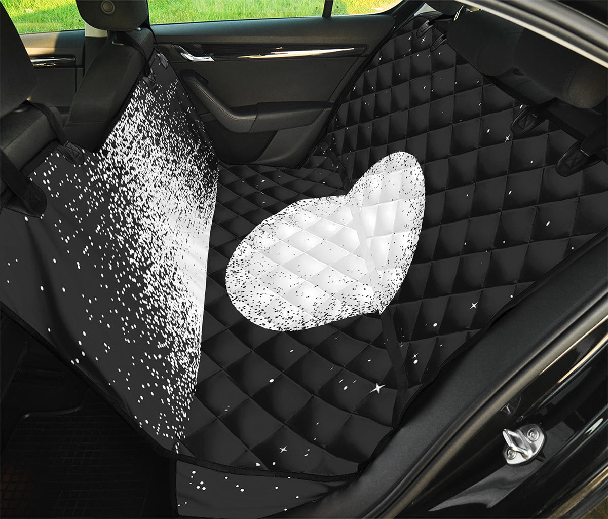 Black And White Moonlight Print Pet Car Back Seat Cover