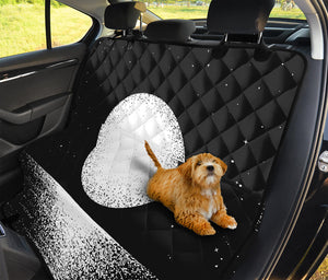 Black And White Moonlight Print Pet Car Back Seat Cover