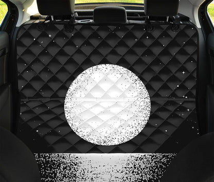 Black And White Moonlight Print Pet Car Back Seat Cover