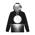 Black And White Moonlight Print Pullover Hoodie