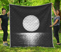 Black And White Moonlight Print Quilt
