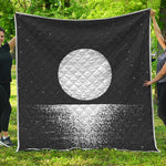 Black And White Moonlight Print Quilt