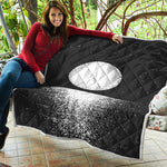 Black And White Moonlight Print Quilt