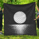 Black And White Moonlight Print Quilt