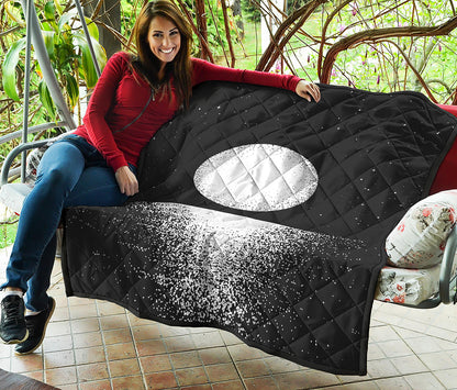 Black And White Moonlight Print Quilt