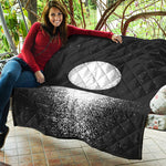 Black And White Moonlight Print Quilt