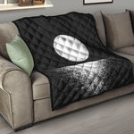 Black And White Moonlight Print Quilt